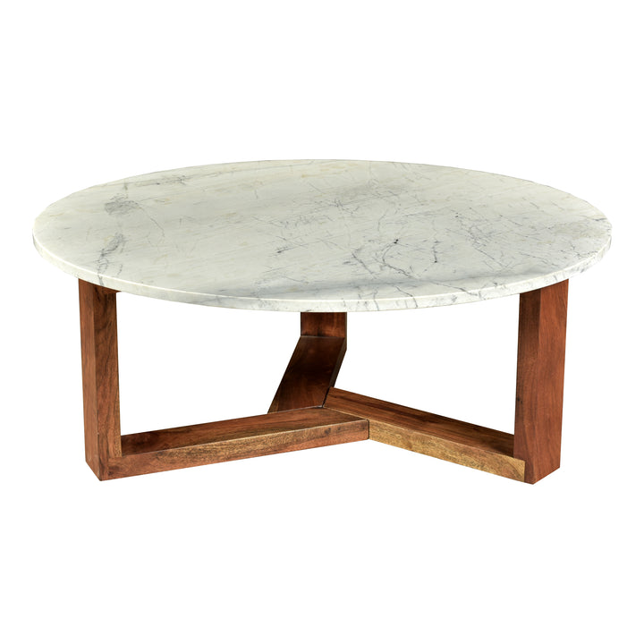 Nature's Harmony Solid Acacia & Marble Coffee Table