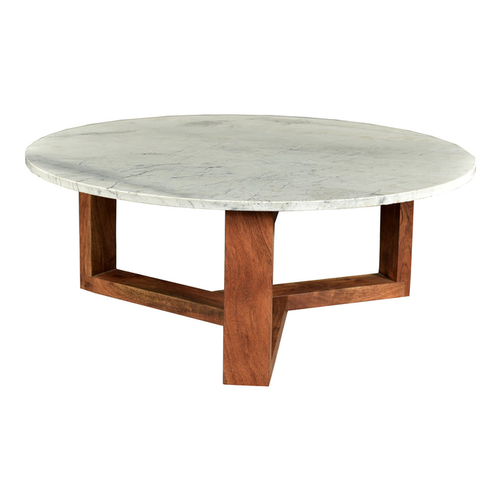 Nature's Harmony Solid Acacia & Marble Coffee Table