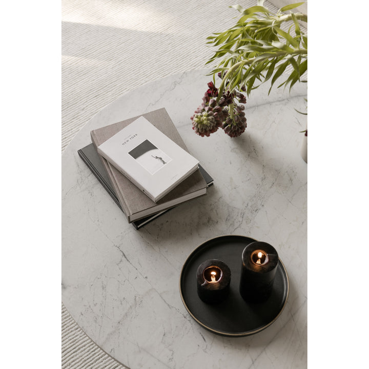 Nature's Harmony Solid Acacia & Marble Coffee Table