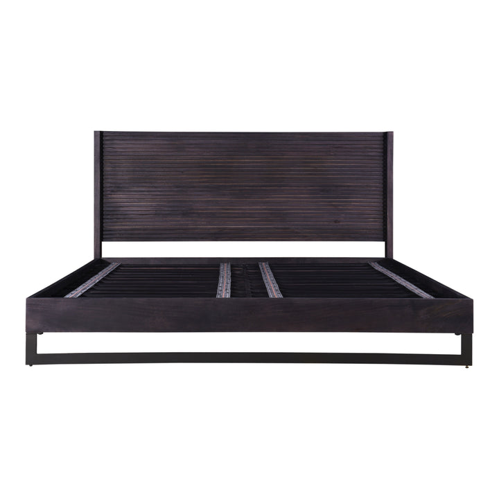 Eco-Charm Ribbed Headboard Bed