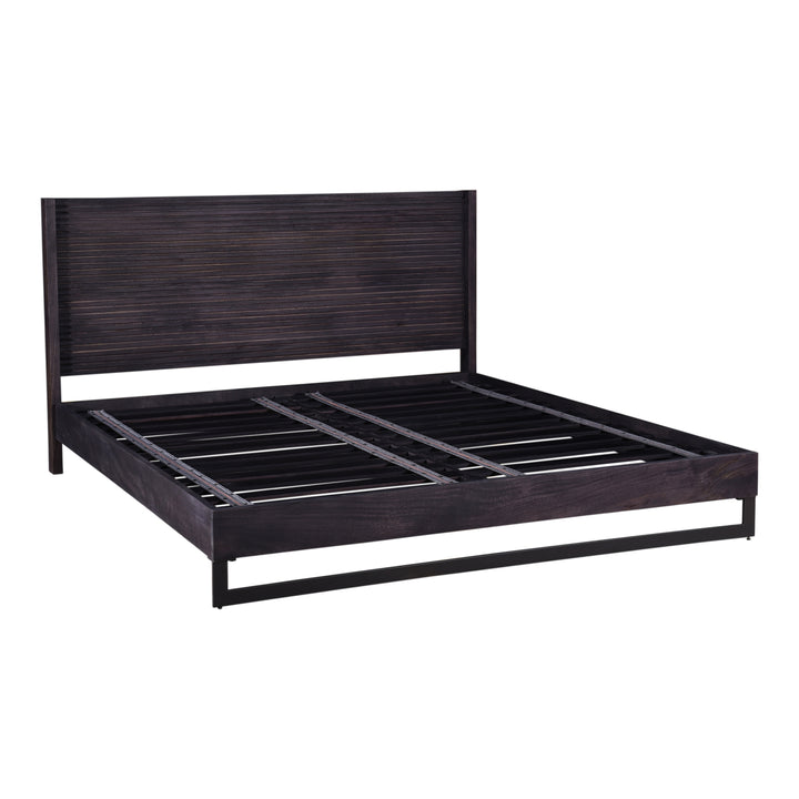 Eco-Charm Ribbed Headboard Bed