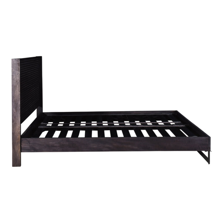 Eco-Charm Ribbed Headboard Bed