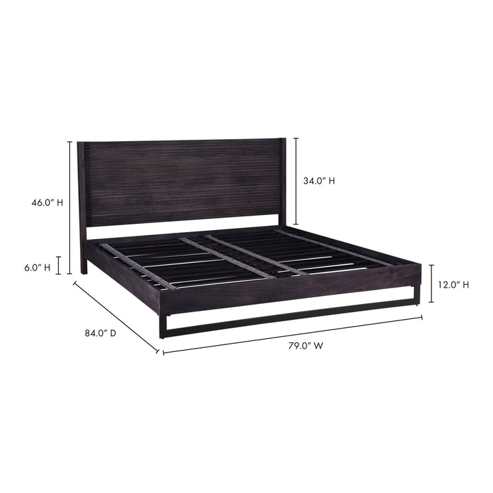 Eco-Charm Ribbed Headboard Bed