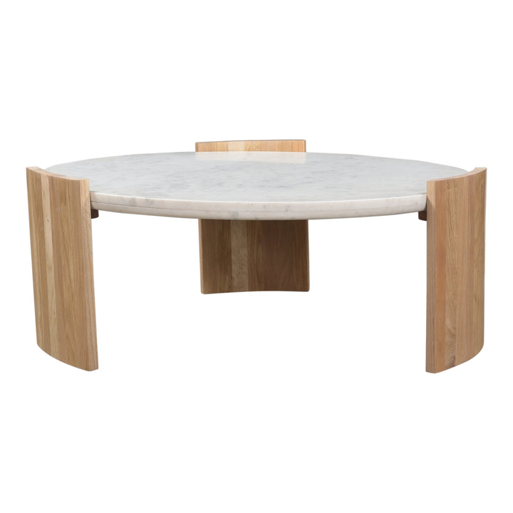 Moonscape Oak & Marble Accent Table