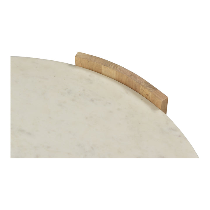 Moonscape Oak & Marble Accent Table