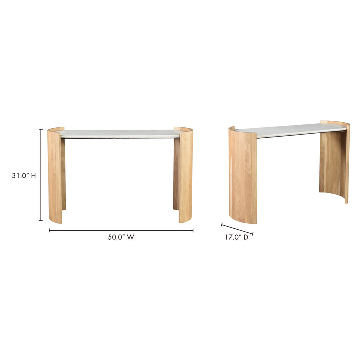 Lunar Oak Console Table