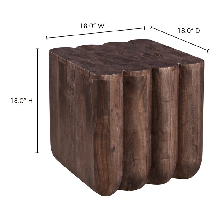 Ripplewave Acacia Wood Side Table