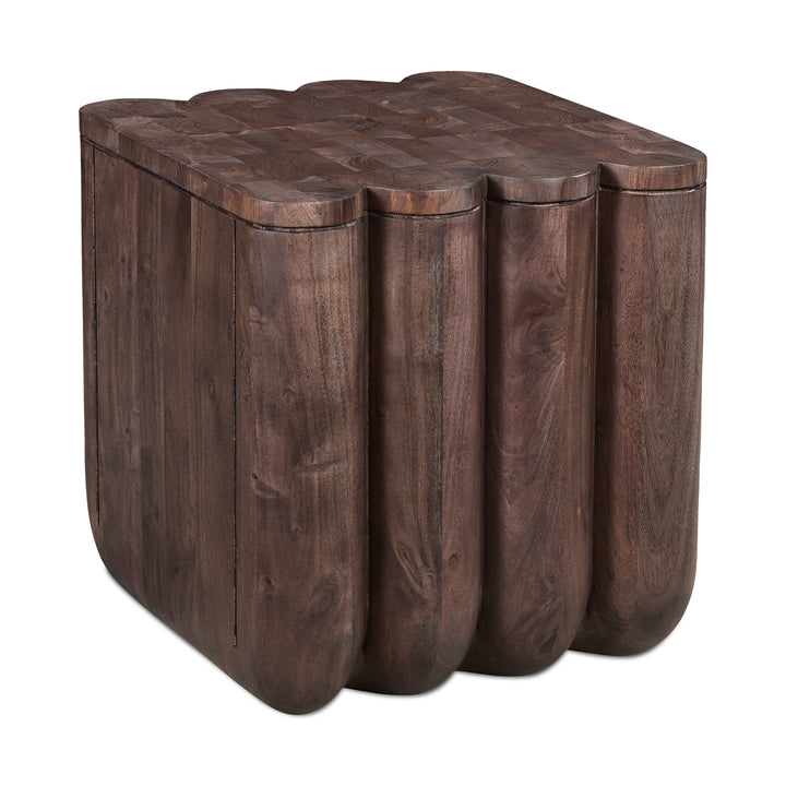 Ripplewave Acacia Wood Side Table