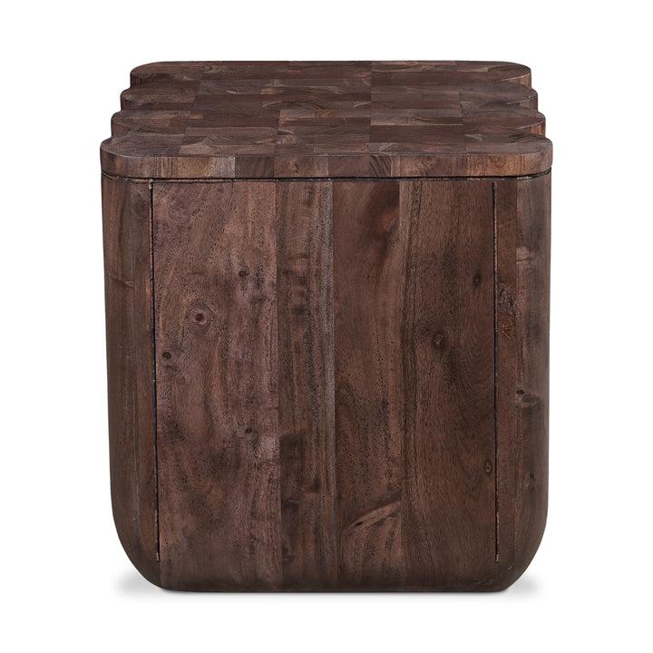 Ripplewave Acacia Wood Side Table