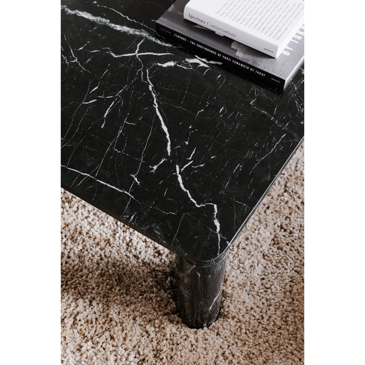 Earth-Danced Marble Cross-Cut Coffee Table