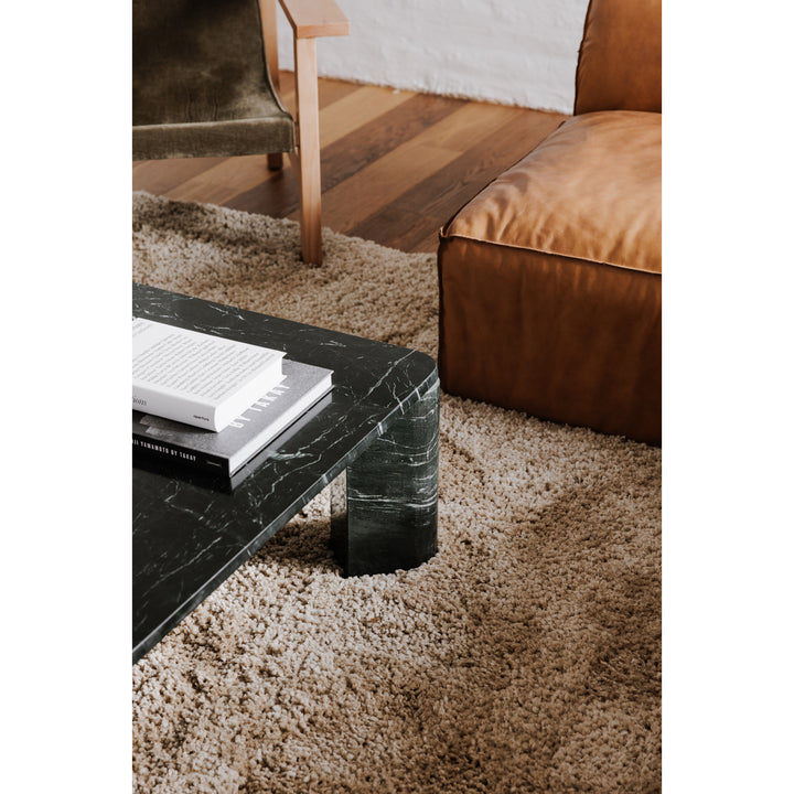 Earth-Danced Marble Cross-Cut Coffee Table