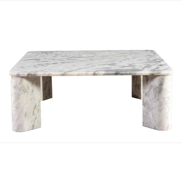 Earth-Danced Marble Cross-Cut Coffee Table