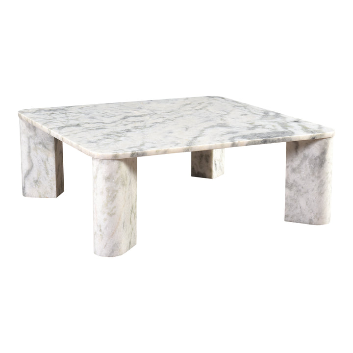 Earth-Danced Marble Cross-Cut Coffee Table
