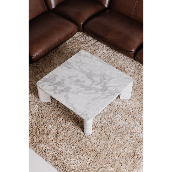Earth-Danced Marble Cross-Cut Coffee Table
