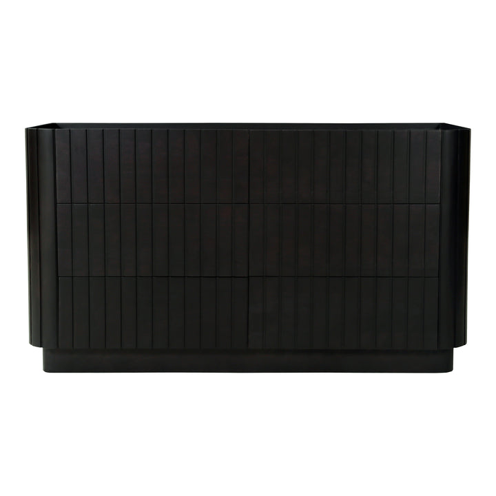 Ripplewave Black 6-Drawer Dresser