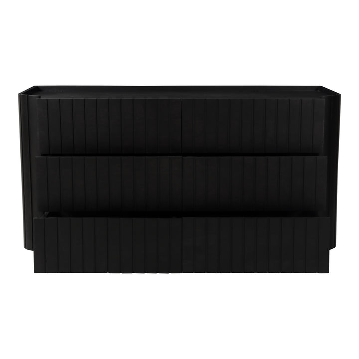 Ripplewave Black 6-Drawer Dresser