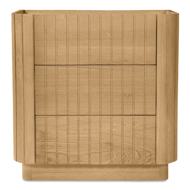 Wave-Inspired 3-Drawer Bedside Storage Unit