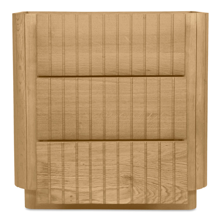 Wave-Inspired 3-Drawer Bedside Storage Unit