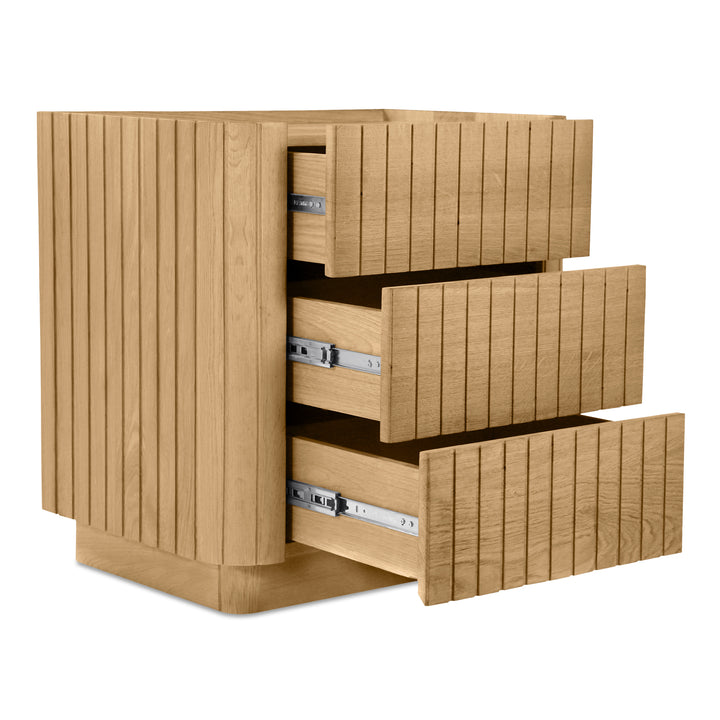 Wave-Inspired 3-Drawer Bedside Storage Unit