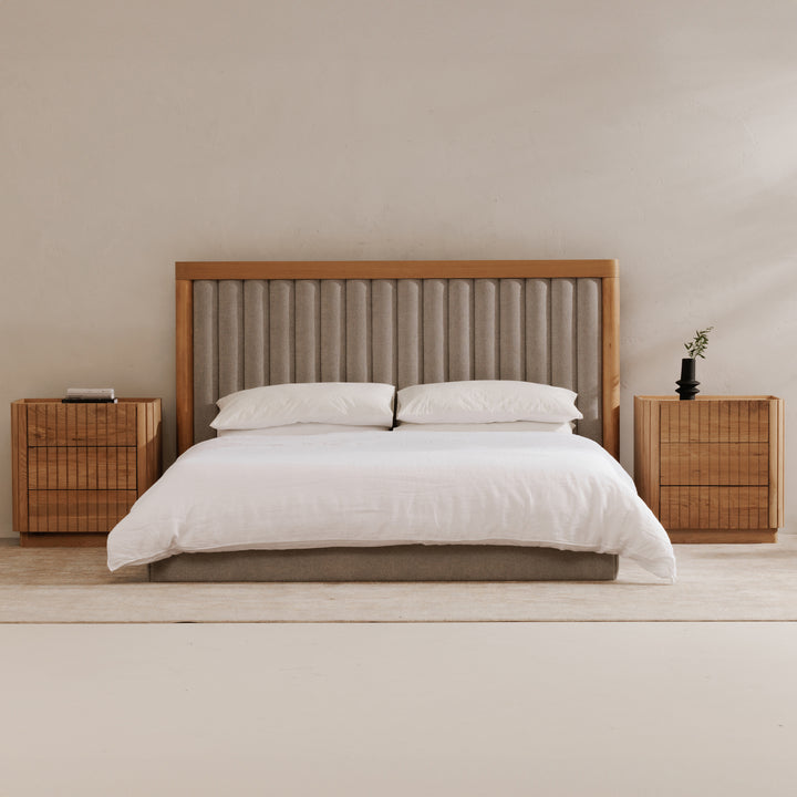 Wave-Inspired 3-Drawer Bedside Storage Unit