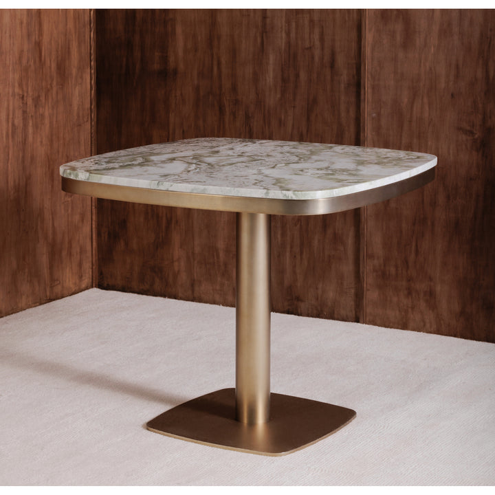 Elegant Onyx & Brass Café Table