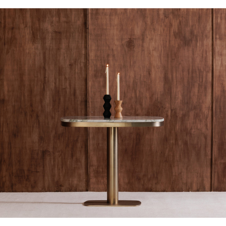 Elegant Onyx & Brass Café Table