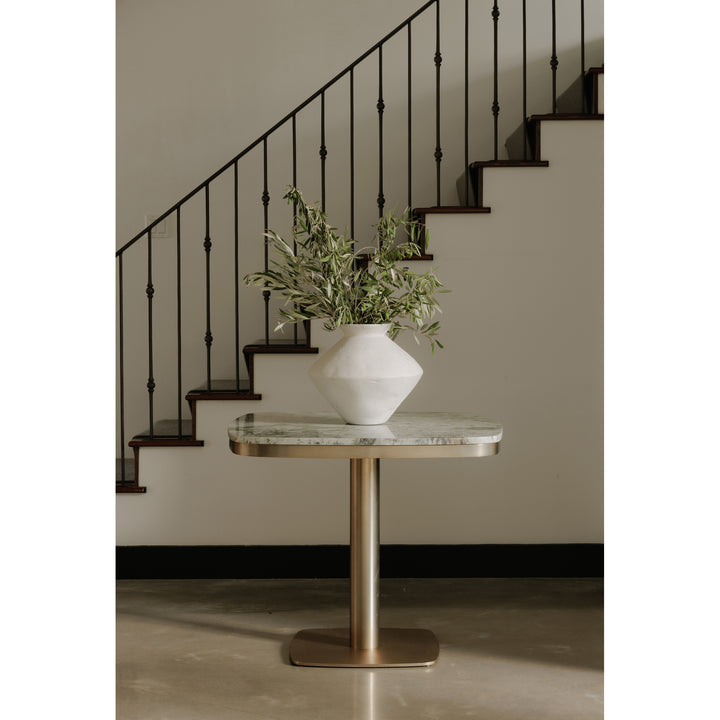 Elegant Onyx & Brass Café Table