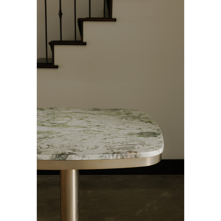 Elegant Onyx & Brass Café Table