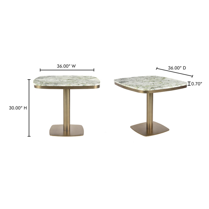 Elegant Onyx & Brass Café Table