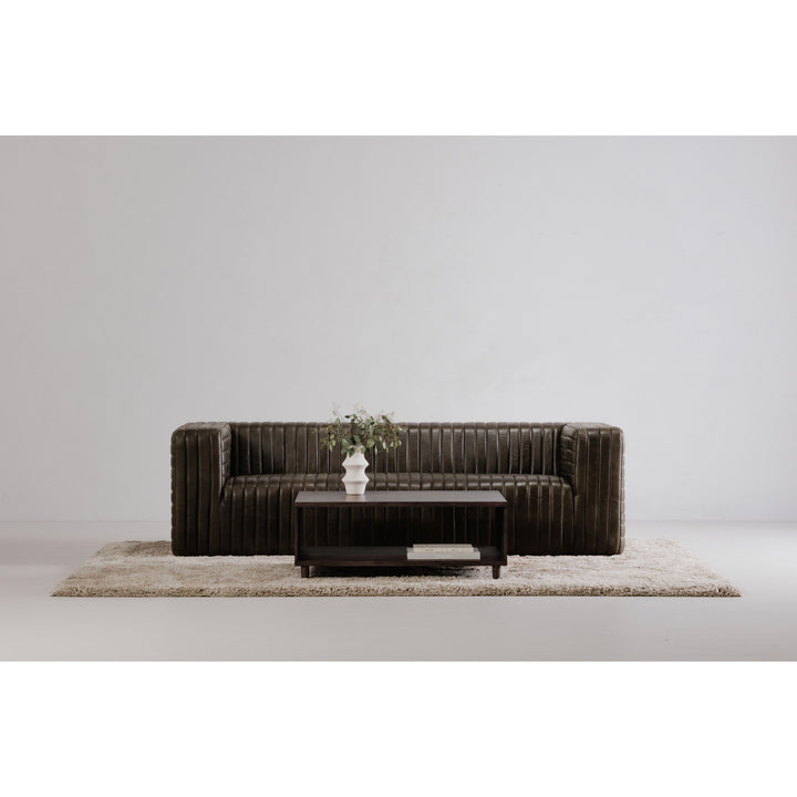 Modern Slatted Acacia Wood Coffee Table