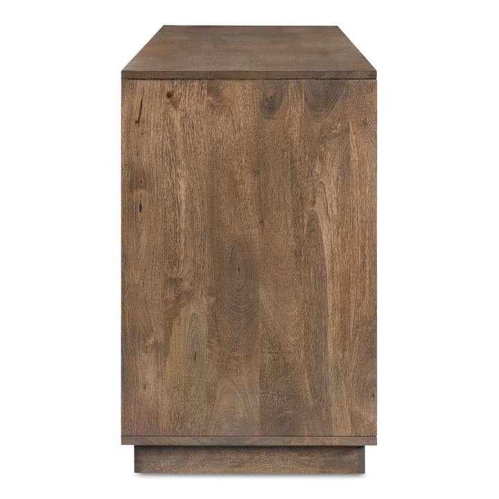 Modern Wall-inspired Storage Console in Mango Wood