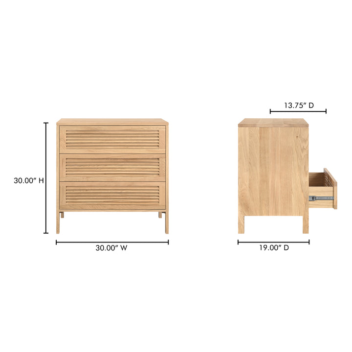 Sun-Kissed Shutter 3-Drawer Chest