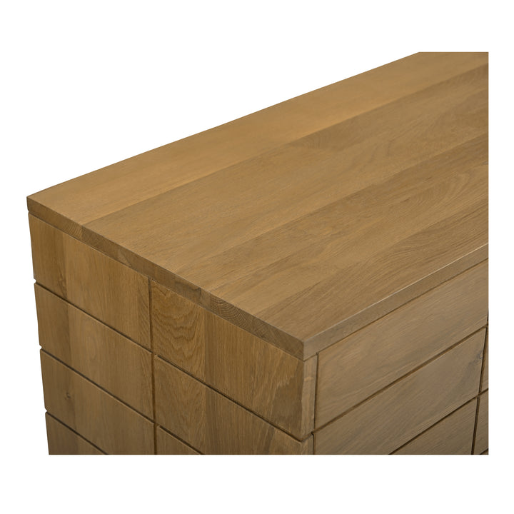 Modern Oak Six-Drawer Storage Solution