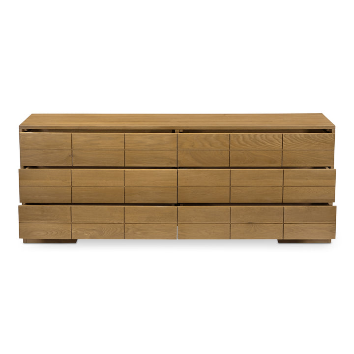 Modern Oak Six-Drawer Storage Solution