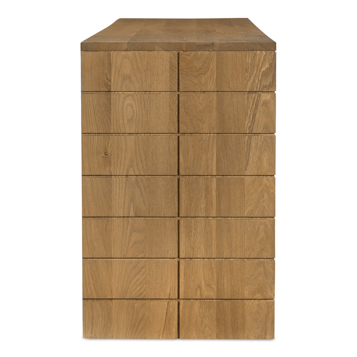 Modern Oak Six-Drawer Storage Solution