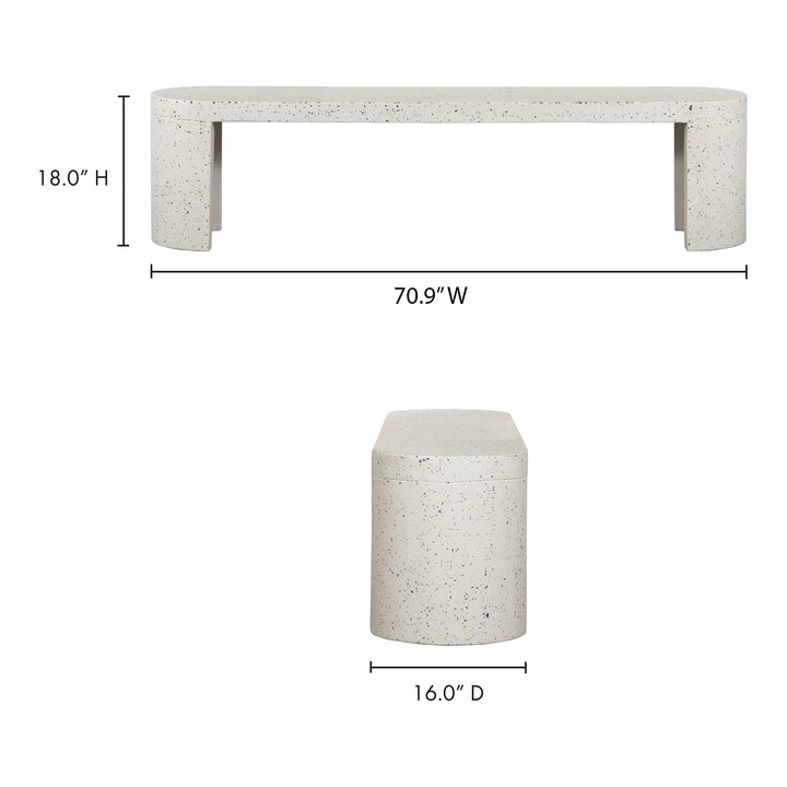 Nature's Embrace Concrete Terracotta Garden Bench