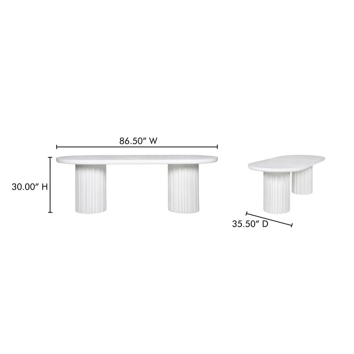 Modern Fluted Outdoor Gathering Table