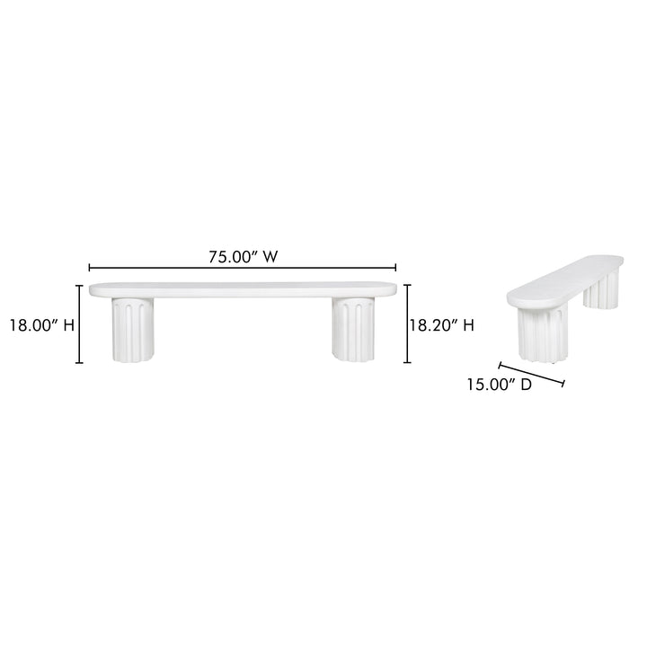 Concrete Columnar Bistro Seat: Outdoor-Indoor Style Fusion