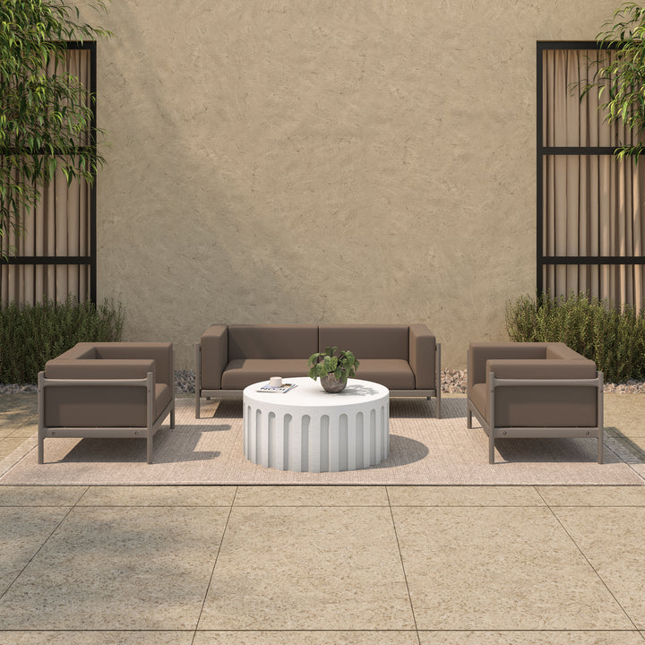 Concrete Fluted Chic Outdoor Bistro Table