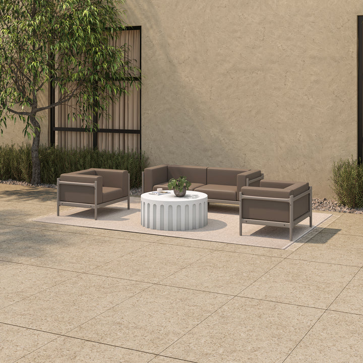 Concrete Fluted Chic Outdoor Bistro Table