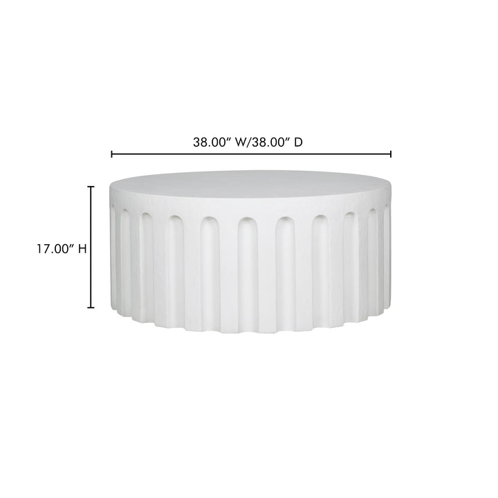 Concrete Fluted Chic Outdoor Bistro Table