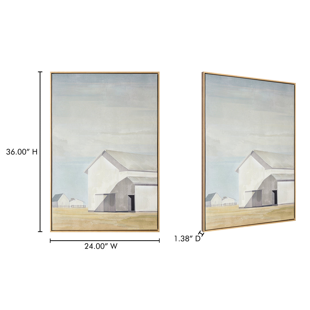 Serene Barn Canvas Art Frame
