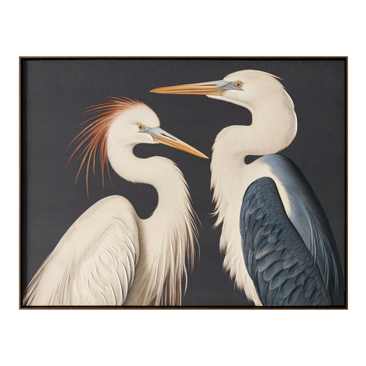 Timeless Artistry: Elegant Crane Duo Canvas