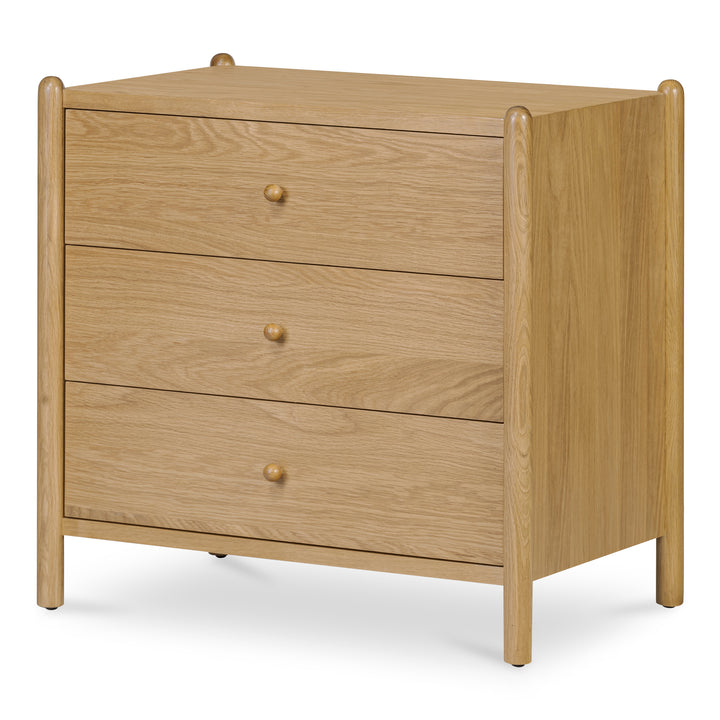 Whimsical Legged Night Stand with 3 Drawers