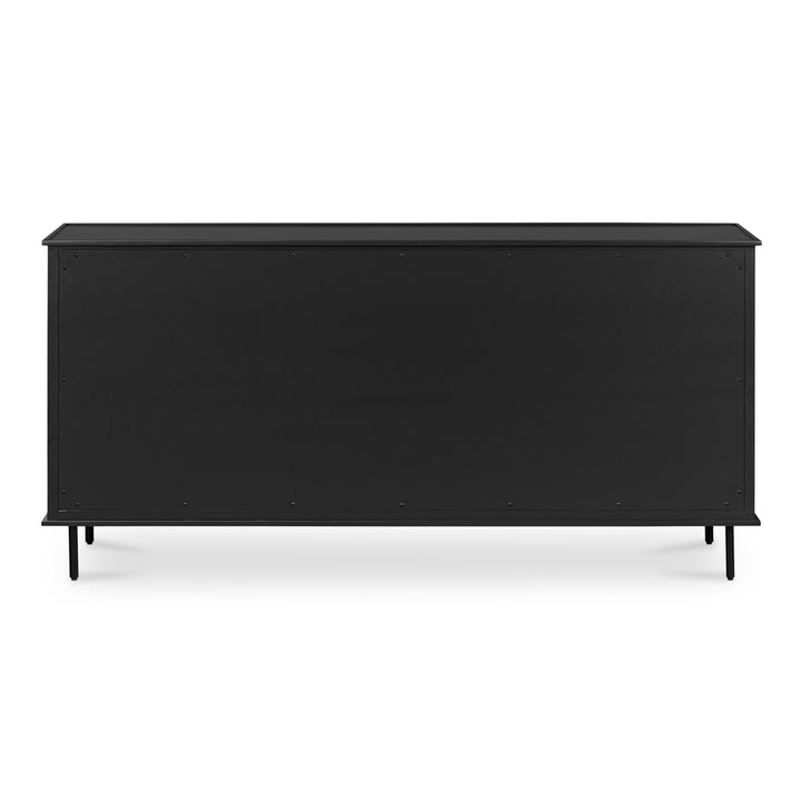 Modern Rustic 6-Drawer Chest with Embellished Handles