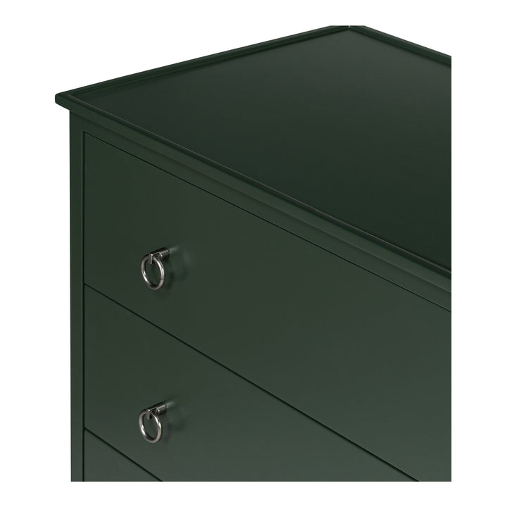 Modern Rustic 6-Drawer Chest with Embellished Handles