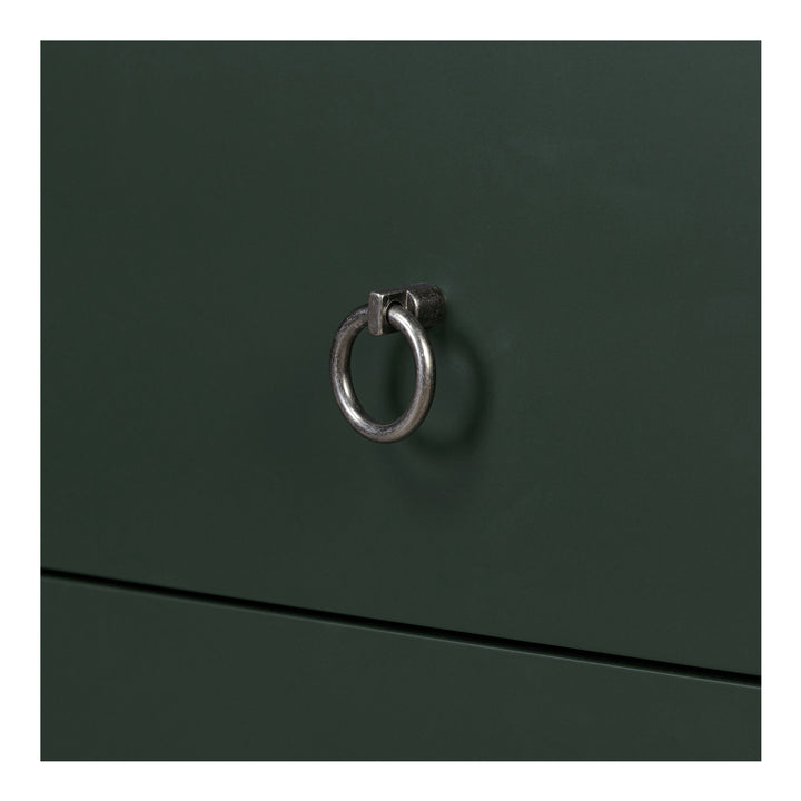 Modern Rustic 6-Drawer Chest with Embellished Handles