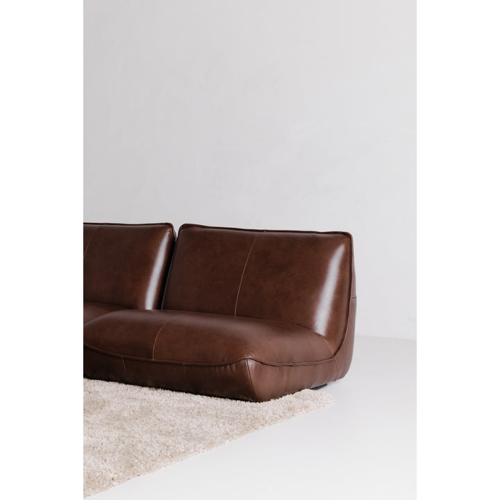 Space-Age Leather Lounger Corner Chair