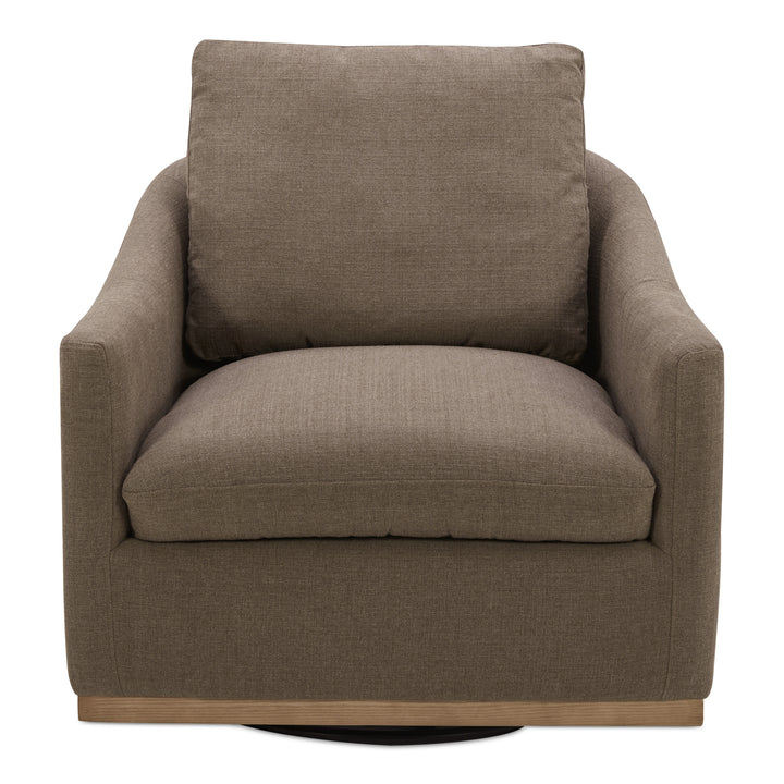Linden swivel beige chair