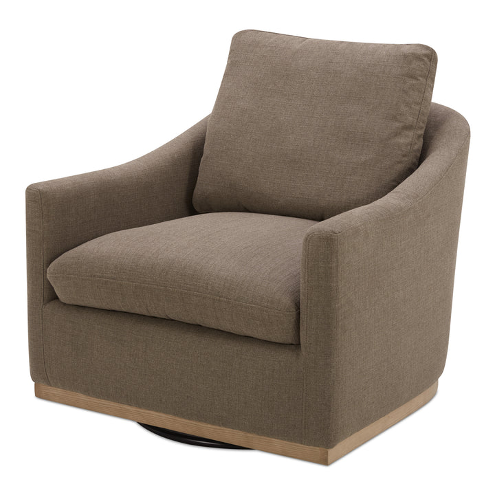 Linden swivel beige chair